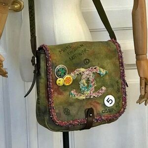 Chanel Limited Edition Multicolor Graffiti Canvas On The Pavements Messenger Bag
